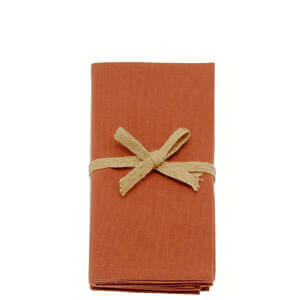 Walton & Co Set of 4 Burnt Orange Napkins